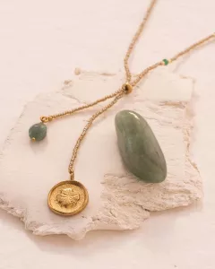 Purpose Rozenkwarts Goudkleurige Ketting Purpose Rozenkwarts Goudkleurige Ketting