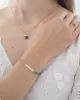 Vivid Garnet Rose Quartz Gold Colored Bracelet