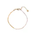 Desire Rose Quartz Citrine Gold Colored Bracelet