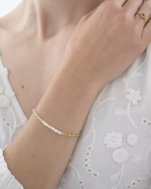 Desire Citrine Aventurine Gold Colored Bracelet