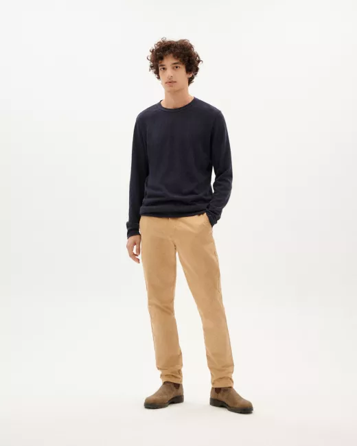 Thinking Mu - T-Shirt bleu à longues manches en chanvre SHIVA Thinking Mu - T-Shirt bleu à longues manches en chanvre SHIVA