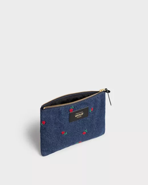 WOUF - Pochette en jeans brodé AMY