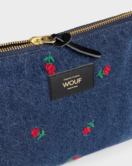 WOUF - Pochette en jeans brodé AMY