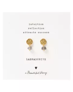 Mini Coin Lapis Lazuli Gold Earrings