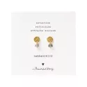 Mini Coin Labradorite Gold Earrings