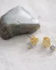 A Beautiful Story - Boucles d’oreilles Mini Coin dorées et Labradorite