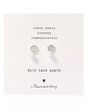 Boucles d’oreilles Mini Coin argentées et Labradorite