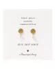 Mini Coin Rose Quartz Gold Earrings