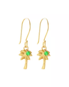 Generous Aventurine Gold Plated Earrings