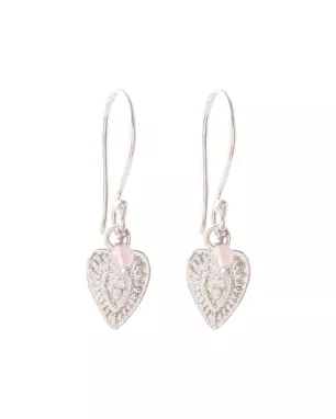 A Beautiful Story - Boucles d'oreilles Generous Quartz rose Plaqué Argent