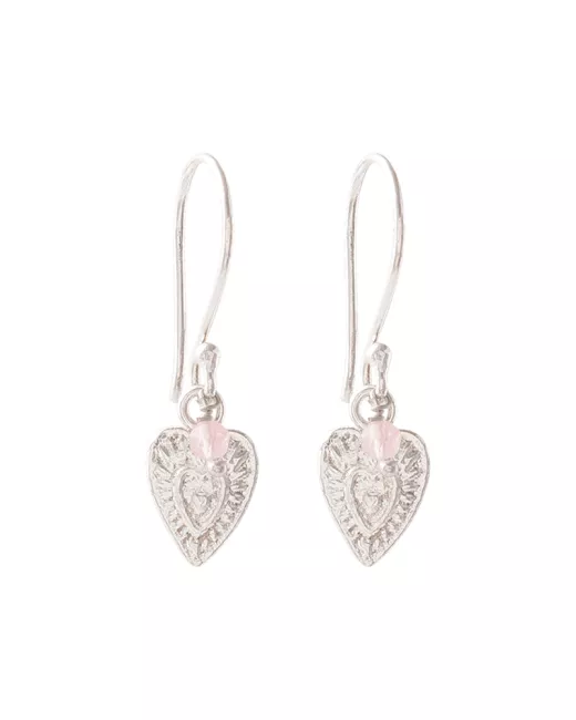 A Beautiful Story - Boucles d'oreilles Generous Quartz rose Plaqué Argent