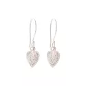Boucles d'oreilles Generous Quartz rose Plaqué Argent