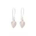 Generous Rose Quartz Silver Plated Earrings