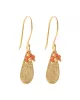 A Beautiful Story - Boucles d'oreilles Intention Cornaline Plaqué Or