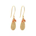 Boucles d'oreilles Intention Cornaline Plaqué Or