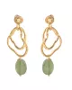 A Beautiful Story - Boucles d'oreilles Fascinated Aventurine Plaqué Or