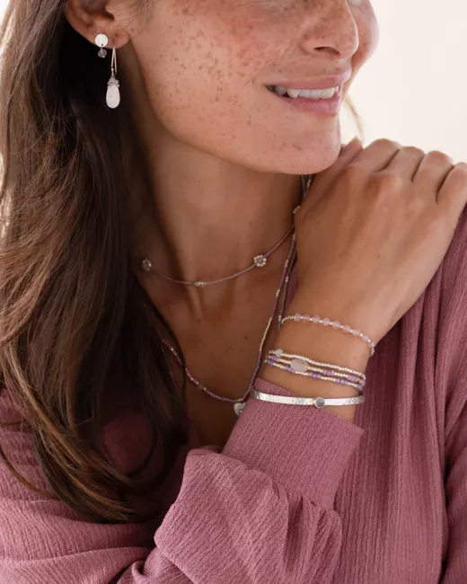 A Beautiful Story - Bracelet Proud Quartz Rose Silver