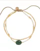 Proud Aventurine Gold Colored Bracelet