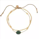 Feeling Aventurine Gold Colored Bracelet