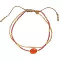 Feeling Carnelian Gold Colored Bracelet