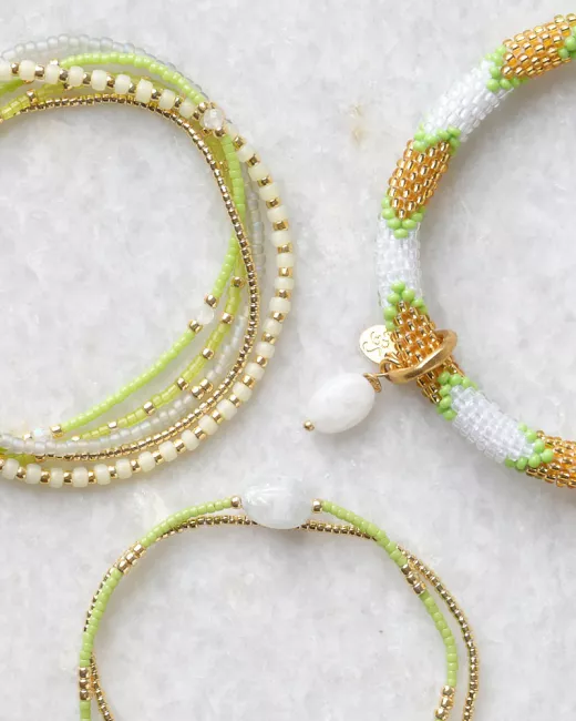 A Beautiful Story - Bracelet Feeling Pierre de Lune Gold A Beautiful Story - Bracelet Feeling Pierre de Lune Gold