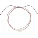 Bracelet Feeling Quartz Rose Silver