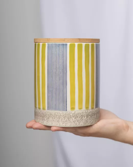 Tranquillo - Boîte de rangement STRIPES 11 cm Vert