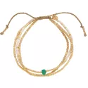 Sensation Aventurine Gold Colored Bracelet