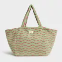 Large tote bag in terry cloth
