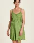 TRANQUILLO - Robe verte courte en jersey de coton bio