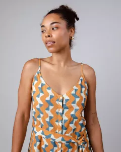 Big Tiles Long straight-cut dress