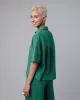 Bubble green cropped blouse