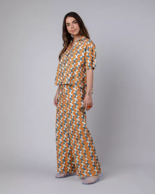 Big Tiles Wide-leg pants