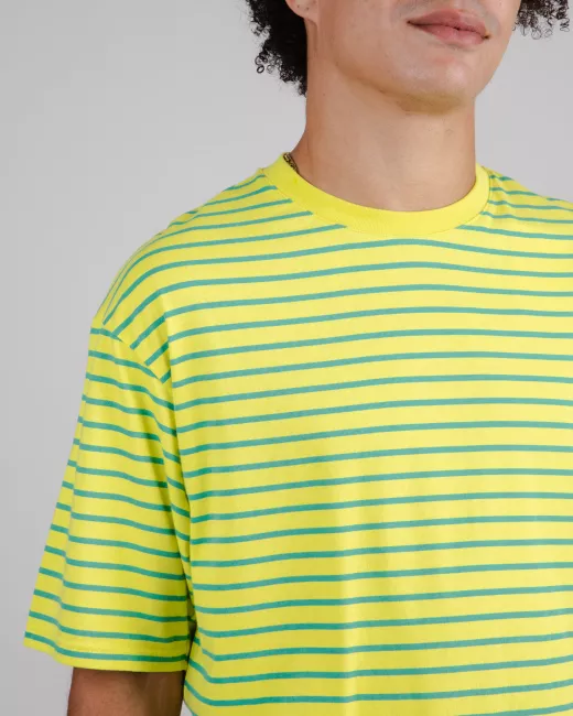 Brava Fabrics - T-shirt oversize Stripes Lime