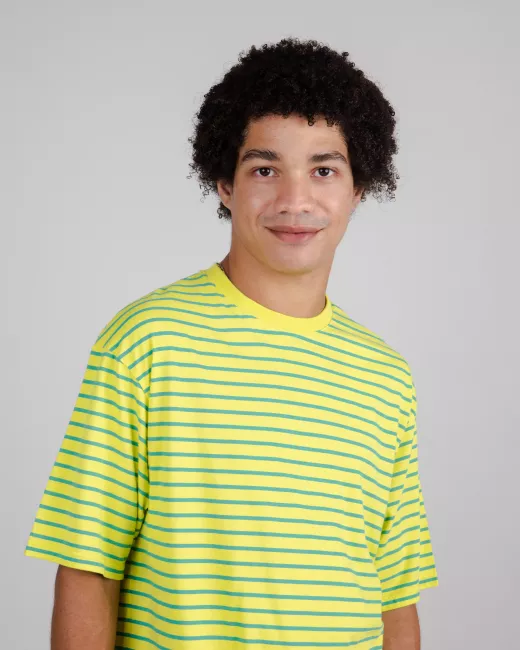 Brava Fabrics - T-shirt oversize Stripes Lime Brava Fabrics - T-shirt oversize Stripes Lime