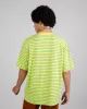 Brava Fabrics - T-shirt oversize Stripes Lime