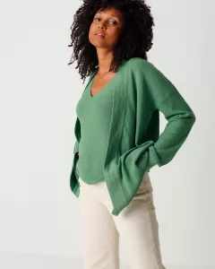 Cardigan en tricot de coton biologique ARA