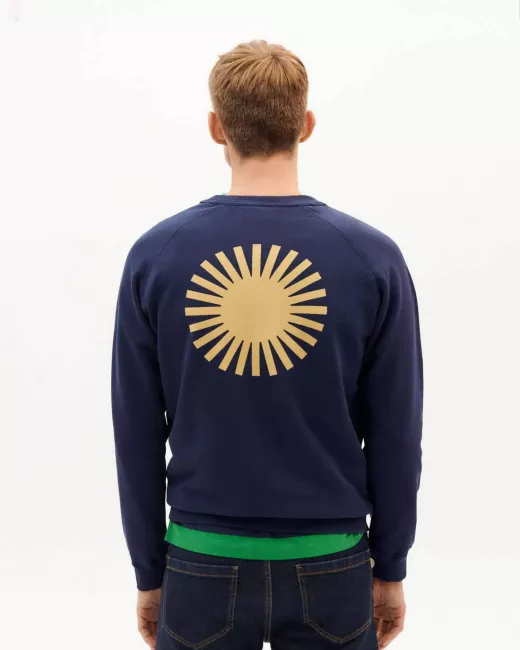 THINKING MU - Sweat en coton bio SOL NAVY THINKING MU - Sweat en coton bio SOL NAVY