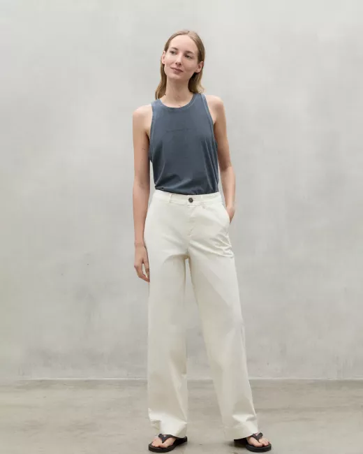 ECOALF - Pantalon blanc en coton bio ARAS
