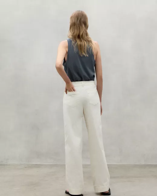 ECOALF - Pantalon blanc en coton bio ARAS