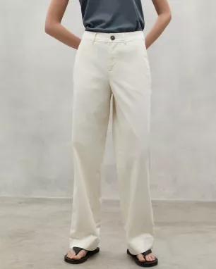 ECOALF - Pantalon blanc en coton bio ARAS