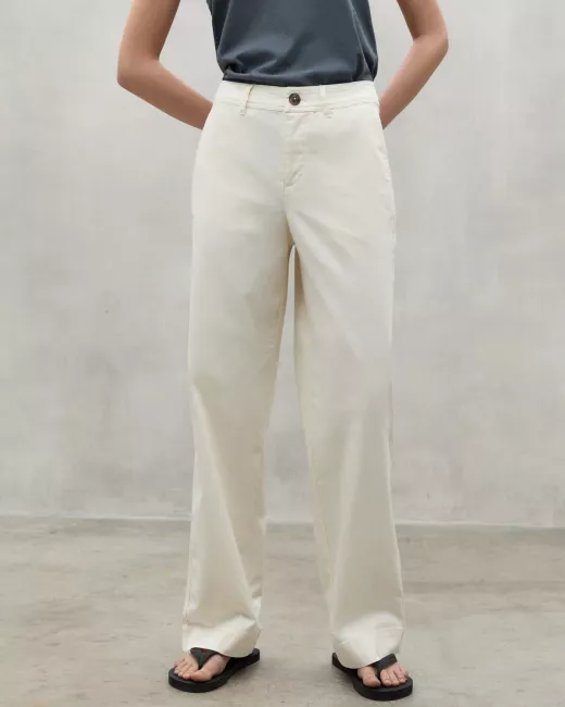 ECOALF - Pantalon blanc en coton bio ARAS