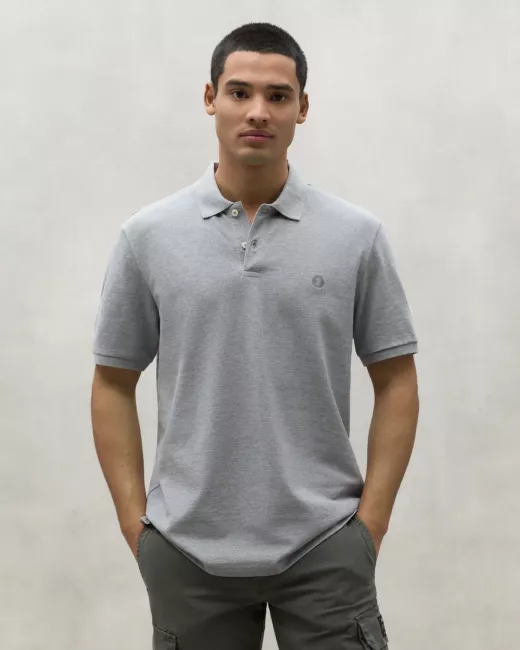 ECOALF - Polo gris en coton recyclé TED