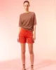 ARMEDANGELS - Short en jeans rouge SHEAARI