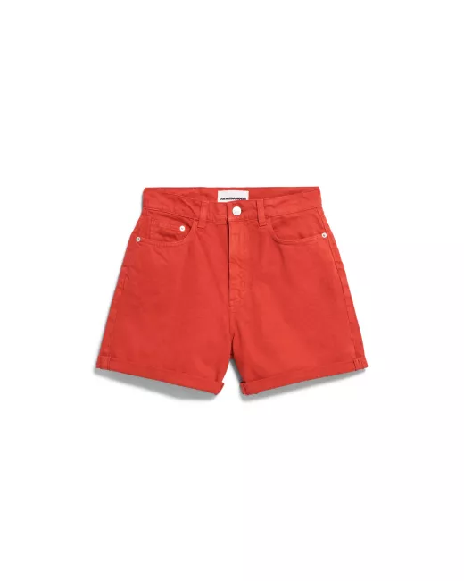 ARMEDANGELS - Short en jeans rouge SHEAARI