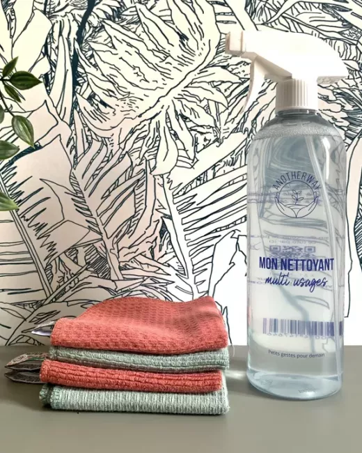 Anotherway - Lot de 2 Chiffonnettes Lavables 100% Coton Bio