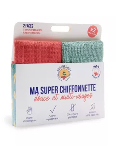 Lot van 2 Wasbare Doekjes 100% Biologisch Katoen Lot van 2 Wasbare Doekjes 100% Biologisch Katoen