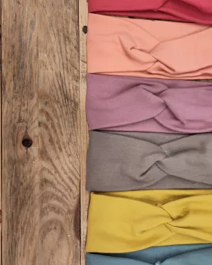 YUA Natural - Bandeau coloré en Coton Bio Certifié GOTS