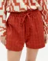 Short ORANGERED CUADRITO GERANIO