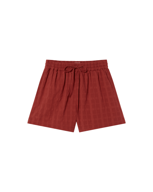 THINKING MU - Short NAVY BIG SEERSUCKER GERANIO THINKING MU - Short NAVY BIG SEERSUCKER GERANIO